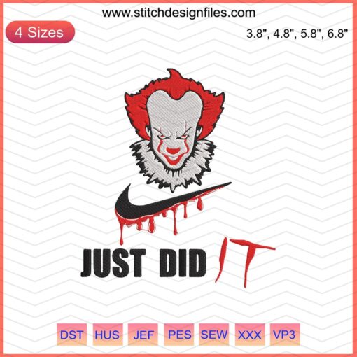 Just Did IT Embroidery Designs File Halloween Machine Embroidery, Spooky Skeleton, Trick or Treat, Digital Download