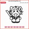 Hello Kitty Jason Voorhees Embroidery Design, Halloween Machine Embroidery File - Unique Spooky Embroidery Patterns