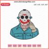 Jason Voorhees Smile Embroidery Design: Spooky Halloween Machine Embroidery Digital File, Horror-Themed Craft Pattern