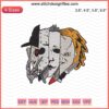 Halloween machine embroidery designs featuring horror friends' faces, perfect for spooky DIY projects.
