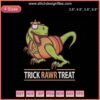 Halloween Dinosaur Pumpkin Trick or Treat Embroidery Design, Halloween Machine Embroidery File, Festive Dino Embroidery Pattern