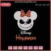 Minnie Mouse Halloween Embroidery Design, Disney Machine Embroidery File, Pumpkin, Bats, Festive Stitching Pattern.
