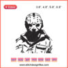 Jason Voorhees Friday The 13th Halloween Embroidery Design, Horror Mask Machine Stitching Pattern, Spooky Craft File