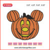 Pumpkin Mickey Embroidery Designs File, Halloween Machine Embroidery, Disney-themed stitching, festive fall decor pattern.