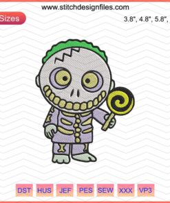 Baby Barre Halloween Embroidery Designs File, features machine embroidery patterns with festive Halloween motifs.