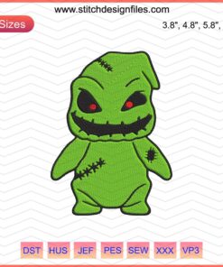 Baby Oogie Boogie Embroidery Design, Halloween Machine File, Cute Embroidery Pattern, Spooky Sewing Decoration