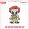 Baby Pennywise Embroidery Design, Cute Halloween Machine Embroidery File, Horror Clown Pattern for DIY Crafts