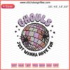Halloween Embroidery Design: "Ghouls Just Wanna Have Fun," spooky machine stitching pattern for festive decor and crafts.