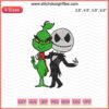 Chibi Grinch & Jack Skellington Embroidery Designs - Halloween Machine Embroidery File, Cute Festive Characters
