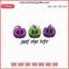 Halloween Pumpkin Just One Bite Embroidery Designs File, spooky machine embroidery pattern with jack-o-lantern theme.