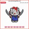 Hello Kitty Chucky Embroidery Design, Halloween Machine Embroidery Files, Cute Horror Stitch Pattern, Digital Download