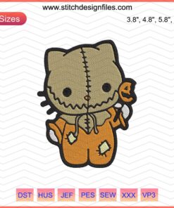 Hello Kitty Sam Trick Or Treat Halloween Embroidery File featuring cute Halloween-themed designs for machine embroidery.