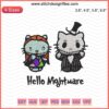 "Jack and Sally Halloween Embroidery Designs File, Machine Embroidery Patterns for Nightmare Projects, Spooky Stitching Art"