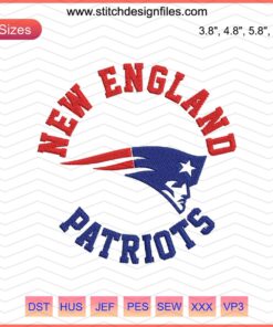 New England Patriots Logo Machine Embroidery Designs File, Logo Head USA Embroidery Designs, NFL Embroidery Patterns.