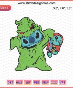 Oogie Boogie Stitch Embroidery Design, Halloween Embroidery Pattern, Machine Stitch Design, Digital Download.