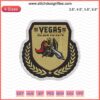 Vegas Golden Knights logo embroidery design, shield pattern, machine embroidery file for sports apparel customization.