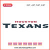 Houston Texans Letter Embroidery Design File: Machine Embroidery Designs, NFL Team Logo, Customizable Digitized Patterns.