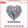Houston Texans heart embroidery design file featuring team colors, machine embroidery compatible, sports-themed digital download.