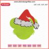 Grinch Head Christmas Embroidery Designs File - Festive Machine Embroidery Patterns, Holiday Embroidery Digital Download
