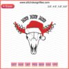 Whimsical Cow Head Christmas Embroidery Design File, Festive Machine Embroidery Pattern, Moo! Moo! Moo! Holiday Stitching