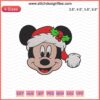 Mickey Head Christmas Embroidery Designs, festive machine embroidery patterns, Disney-themed holiday decor, digital download.