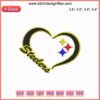 Steelers Heart Embroidery Design File, Pittsburgh Steelers Logo for Machine Embroidery, NFL Fan Craft Decor