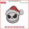 Christmas embroidery design featuring Santa Jack, festive machine embroidery file for holiday-themed projects.