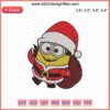 Santa Minion Christmas Embroidery Designs File - Festive Minion in Santa Hat, Perfect for Machine Embroidery