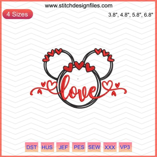 Unwelded Love Heart 14-2: Intricate heart embroidery design file, perfect for crafting and personalized textile projects.