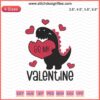 Valentine Dinosaur Embroidery File: Cute T-Rex with hearts, perfect for Valentine's crafts, digital download, DIY embroidery.