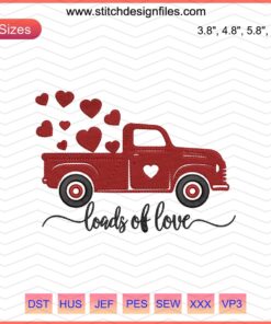 Valentine Embroidery Designs: Loads Of Love, Heart & Arrow Patterns, Digital File, Romantic Sewing Decor, DIY Craft Projects