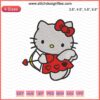 Hello Kitty Cupid embroidery design file featuring Hello Kitty with bow and arrow, perfect for Valentine's projects.