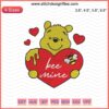 Winnie The Pooh Valentine's Embroidery Designs, featuring Pooh and heart motifs in a digital file for stitching projects.