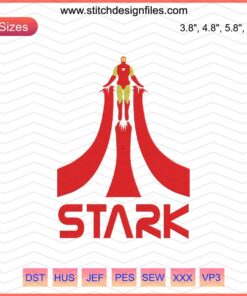 Tony Stark Avengers Machine Embroidery Designs File: Iron Man Inspired Patterns, Marvel Stitch Designs, Hero Embroidery Files