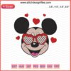 Mickey Disney Valentine Embroidery Designs, Disney Machine Embroidery Patterns, Valentine's Day Themed Embroidery File.