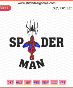 Spider Man Marvel Embroidery Designs File: Iconic Spider Man Logo for Machine Embroidery, Superhero Craft Pattern Download.