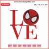 Spider Man Logo Love Embroidery Design File, Marvel Superhero Machine Embroidery Pattern, Spider Man Embroidery Art.