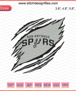 San Antonio Spurs NBA Embroidery Designs, Machine Embroidery File, Logo Pattern, DIY, Digital Download, Sports Team Stitch