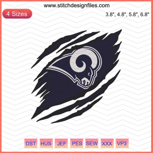 Los Angeles Rams Buffalo Logo NFL Embroidery Design File, Machine Embroidery Design, Digital Download ясent=3/5allas Jerry