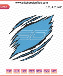 Stephen Curry Logo Embroidery Design File, NBA Machine Embroidery Patterns, Stephen Curry Digital Design.