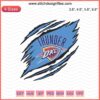 Oklahoma City Thunder NBA logo embroidery design, machine embroidery file, featuring iconic blue, orange, yellow colors.