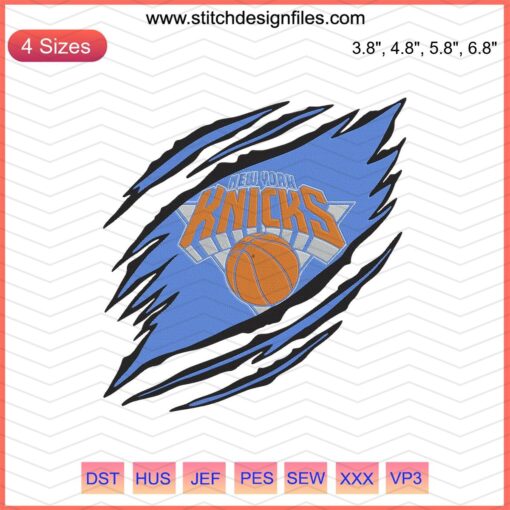 Oklahoma City Thunder Logo Embroidery Design File, NBA OKC Thunder Machine Embroidery Patterns
