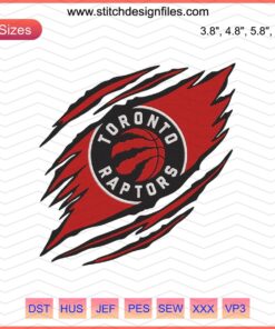 Toronto Raptors Logo Embroidery Download: High-Quality NBA Machine Embroidery File Design for Raptors Fans