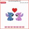 Cute Stitch and Angel Love Embroidery Design File, Stitch Machine Embroidery Designs, Adorable Cartoon Patterns, DIY Embroidery Downloads