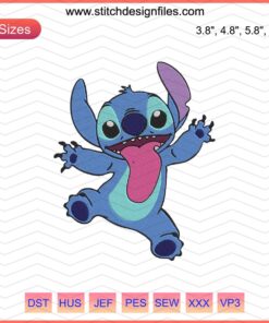 Stitch and Lilo embroidery design file, machine embroidery pattern featuring beloved Disney duo, easy digital download