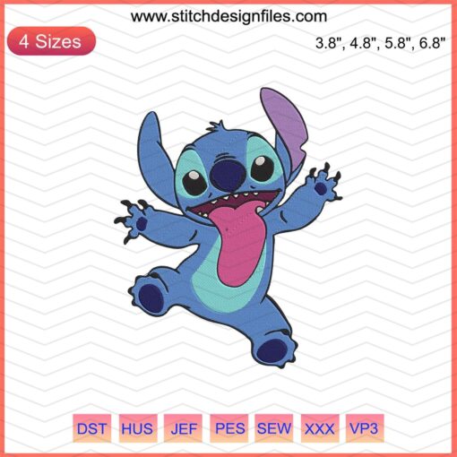 Stitch and Lilo embroidery design file, machine embroidery pattern featuring beloved Disney duo, easy digital download