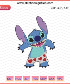 Stitch Heart Love Embroidery Design File, Machine-Ready, Intricate Stitching Pattern for Embroidery Machines.