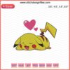 Pikachu Valentine Embroidery Designs File, Cute Tailored Stitch Machine Patterns, Pokemon Love Theme, Instant Download