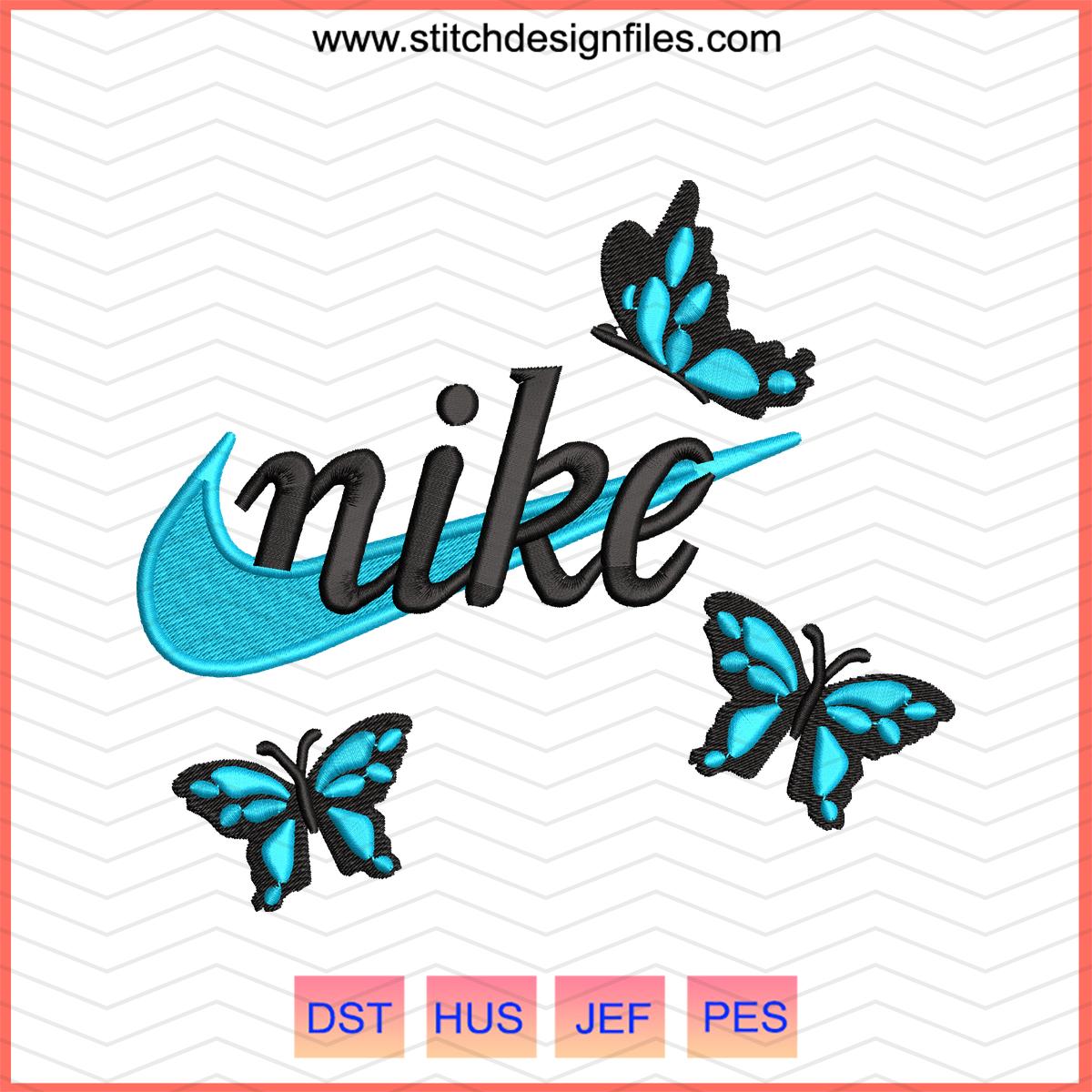Nike Butterfly Swoosh Machine Embroidery File - nike butterfly swoosh machine embroidery file