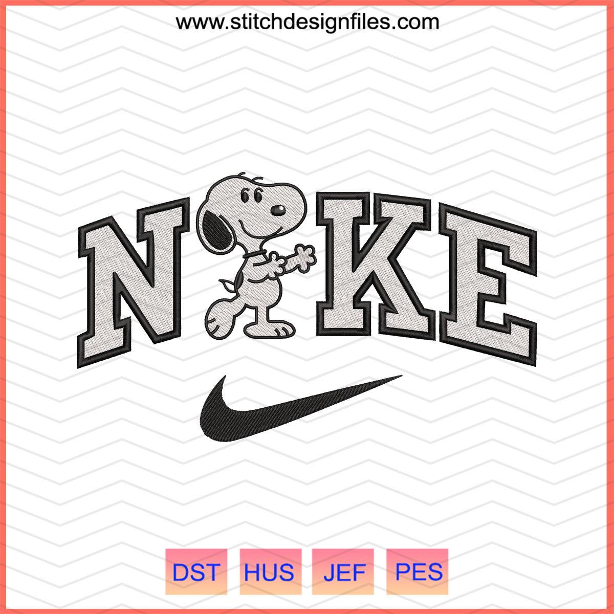 Nike Snoopy & Girlfriend Embroidery File V2 - nike snoopy girlfriend embroidery file v2
